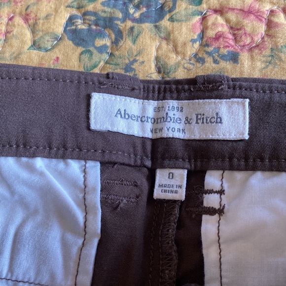 Abercrombie & Fitch Mini Shorts Womens Size 0 Retro Brown Beautiful - Picture 2 of 4